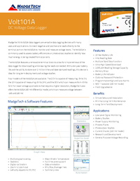 Thumbnail of document Data Sheet - Volt101A Voltage Data Logger